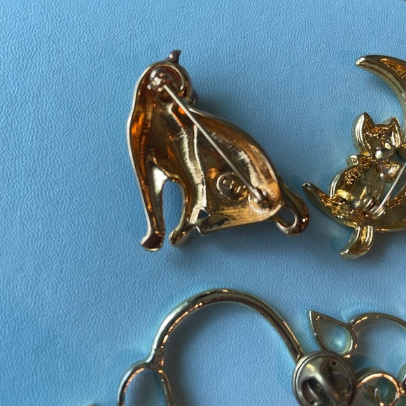 Vintage 6 Cat Brooches - Picture 9 of 9